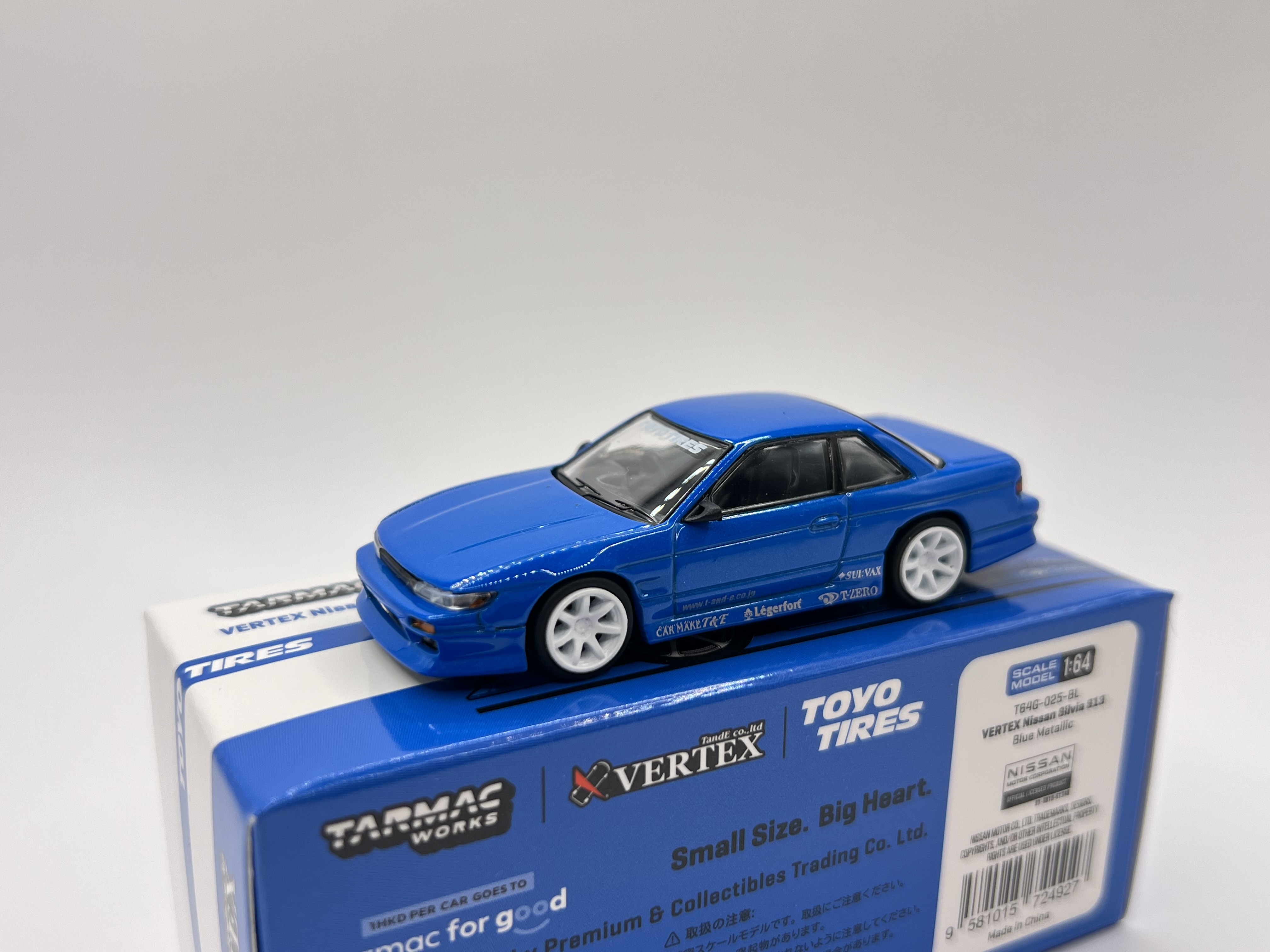 Tarmac Works - VERTEX Nissan Silvia S13 Blue Metallic