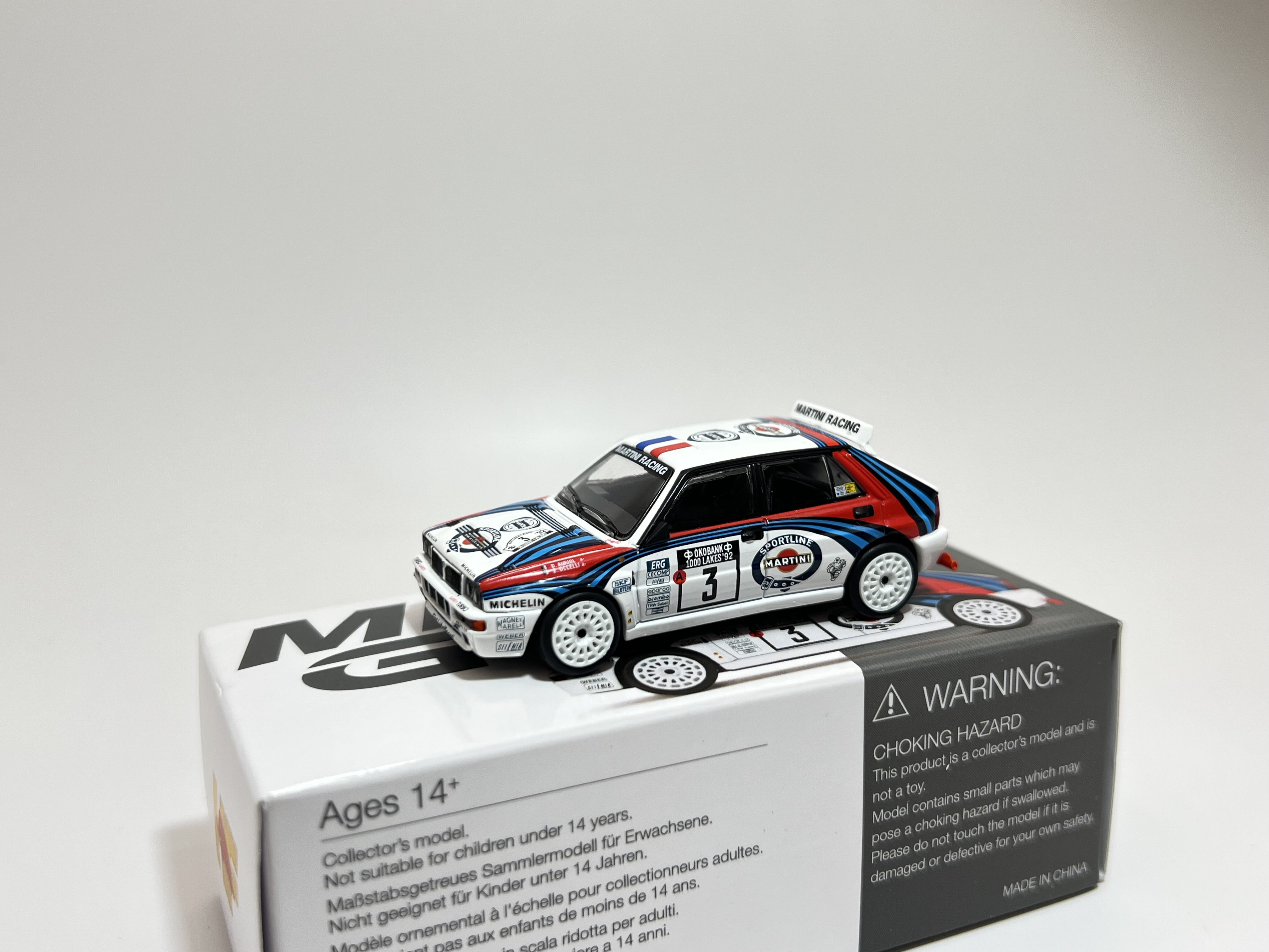 Mini GT 322 - Lancia Delta HF Integrale Evoluzione #3 1992 Rally 1000 Lakes Winner