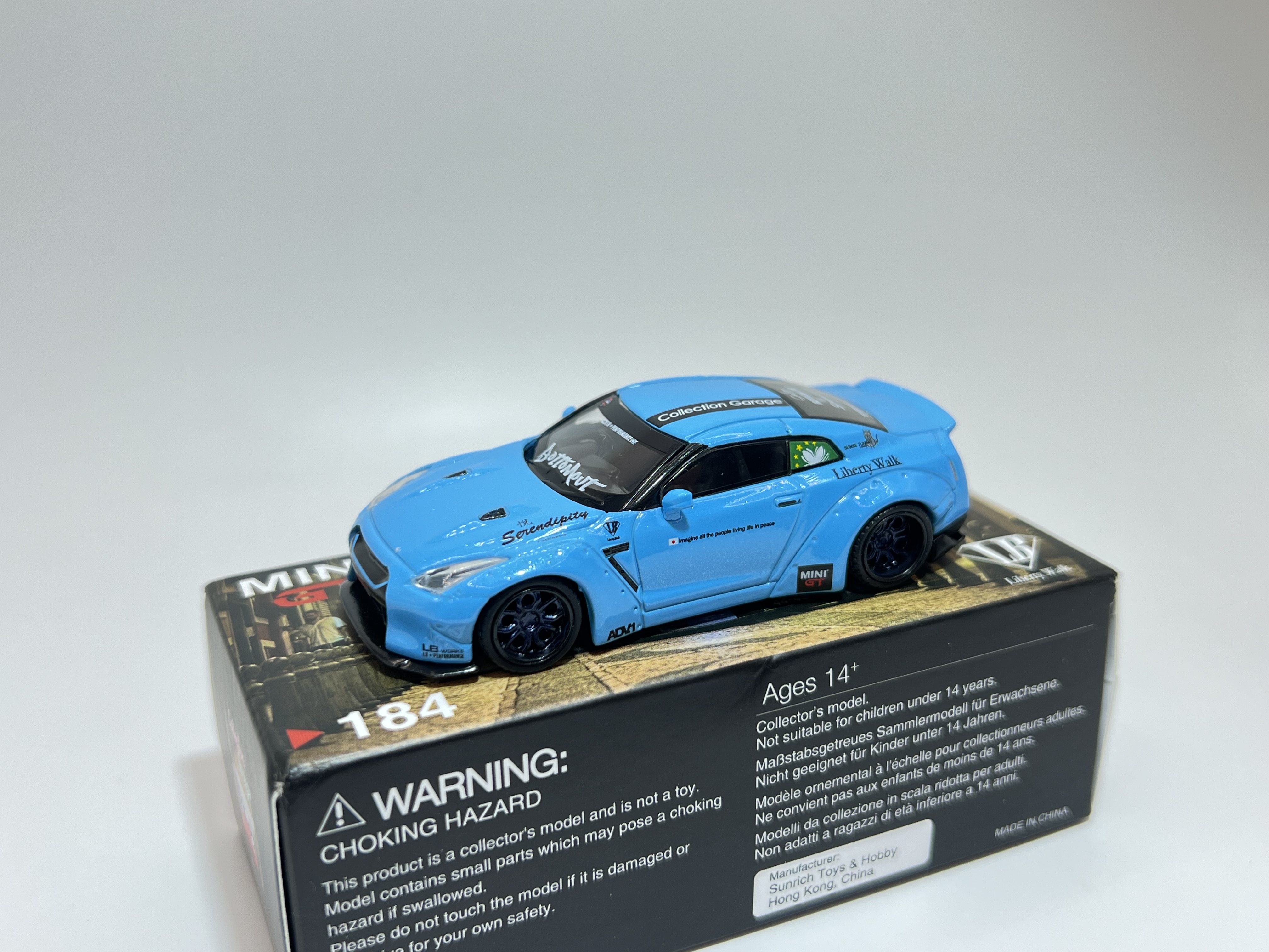 Mini GT 184 - LB Works Nissan R35 GT-R LBWK light Blue