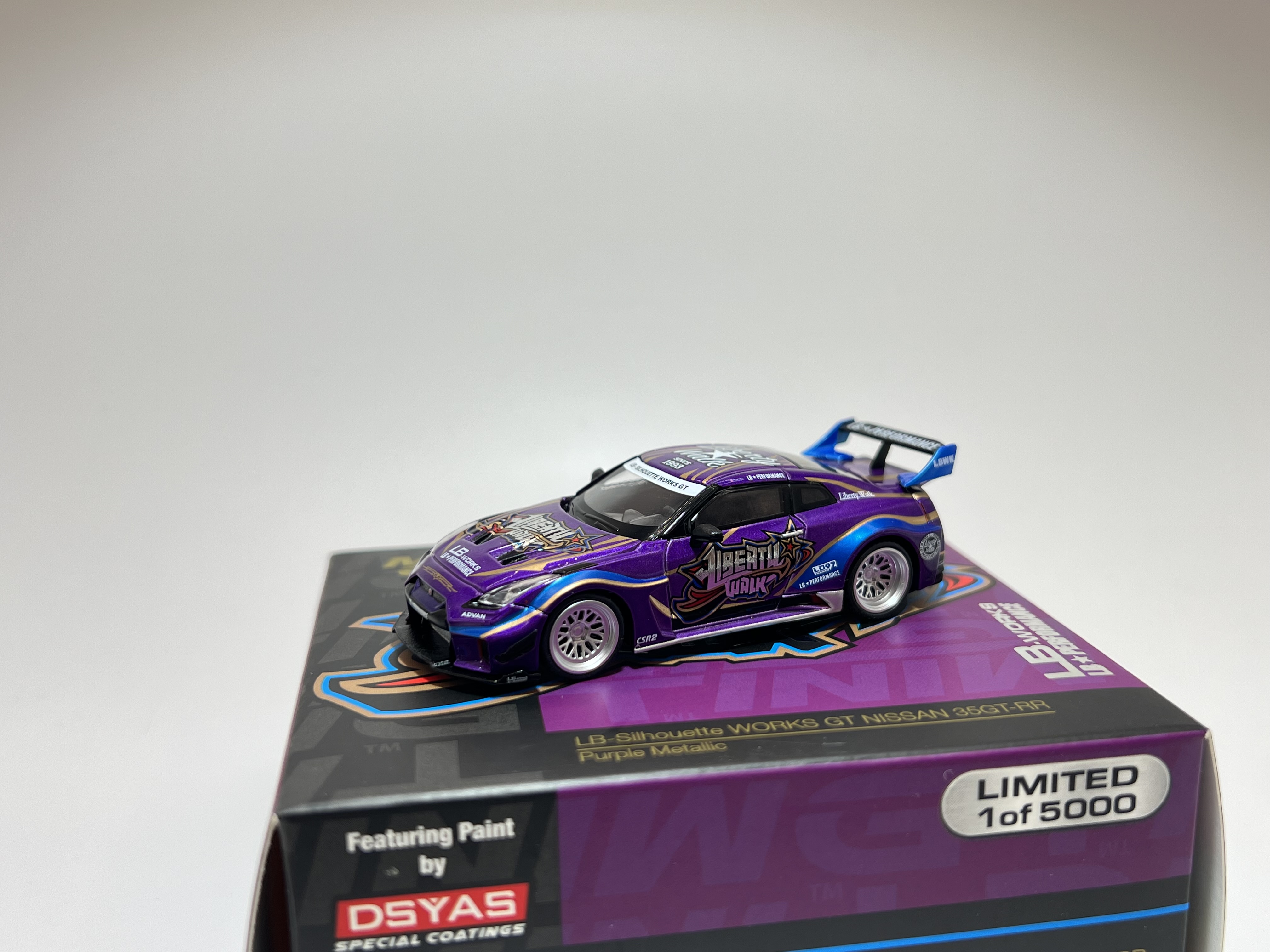 Mini GT 245 - LB-Silhouette Works GT Nissan R35 GT-R LBWK Purple Metallic
