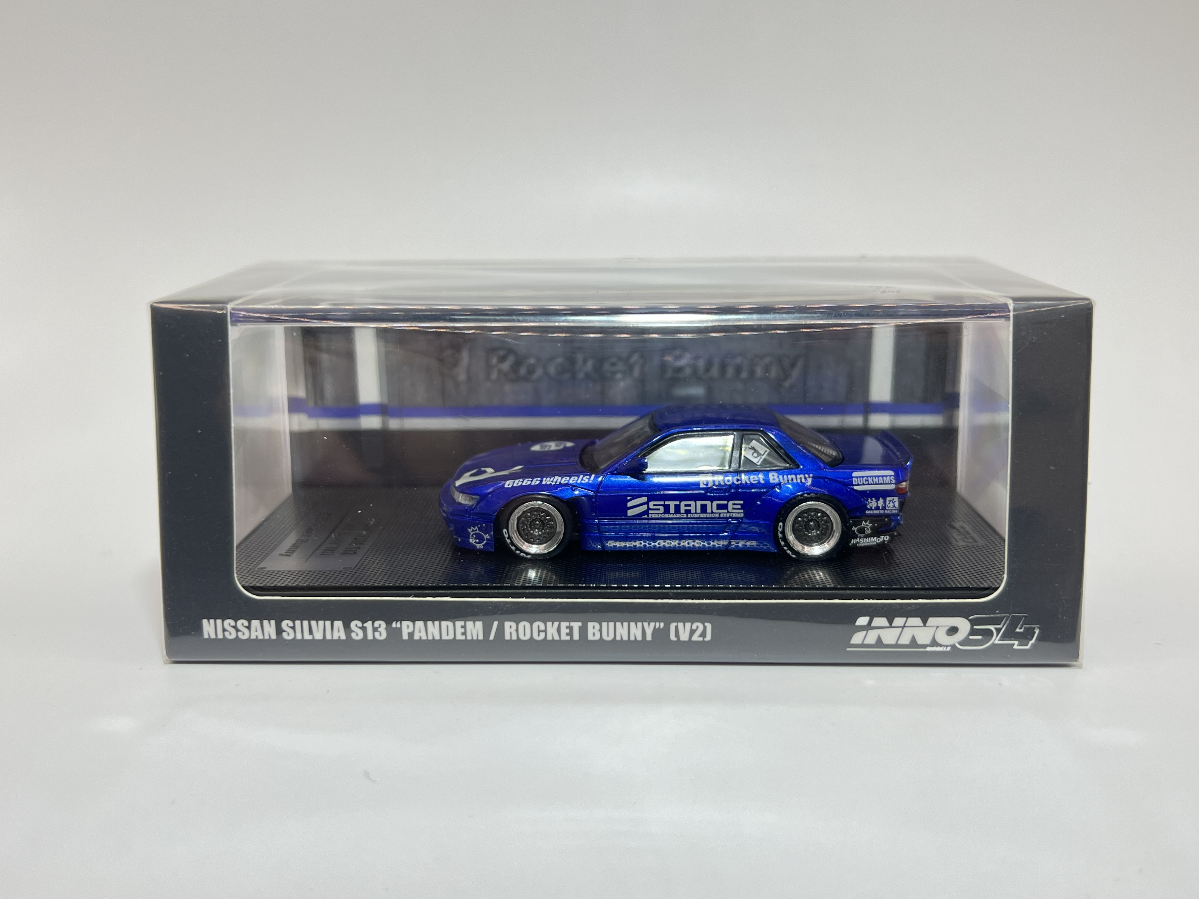 Inno64 - Nissan Silvia S13 V2 "Pandem / Rocket Bunny" Blue Metallic