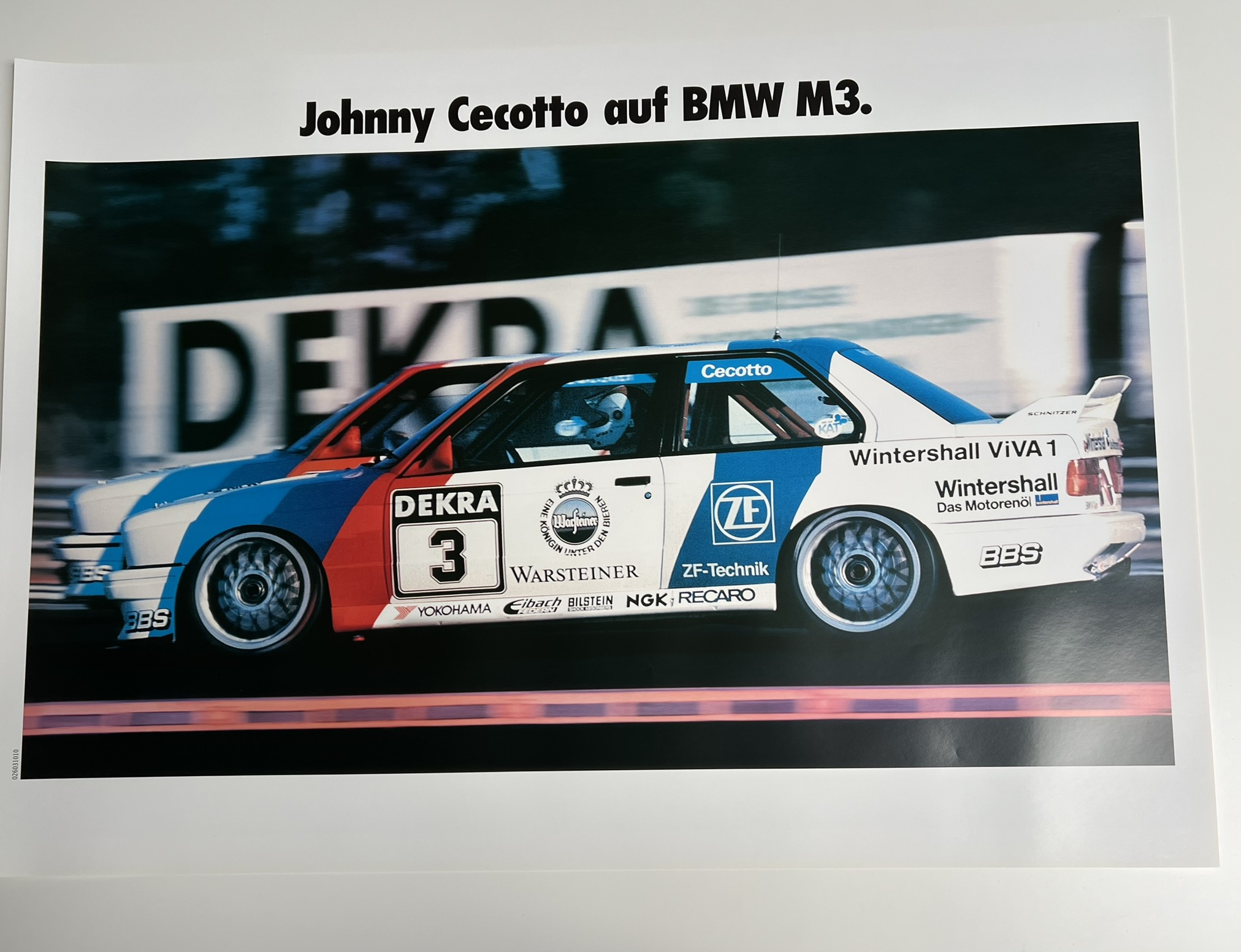 ORIGINÁL DOBOVÝ PLAKÁT BMW E30 M3 DTM - FORMÁT A1
