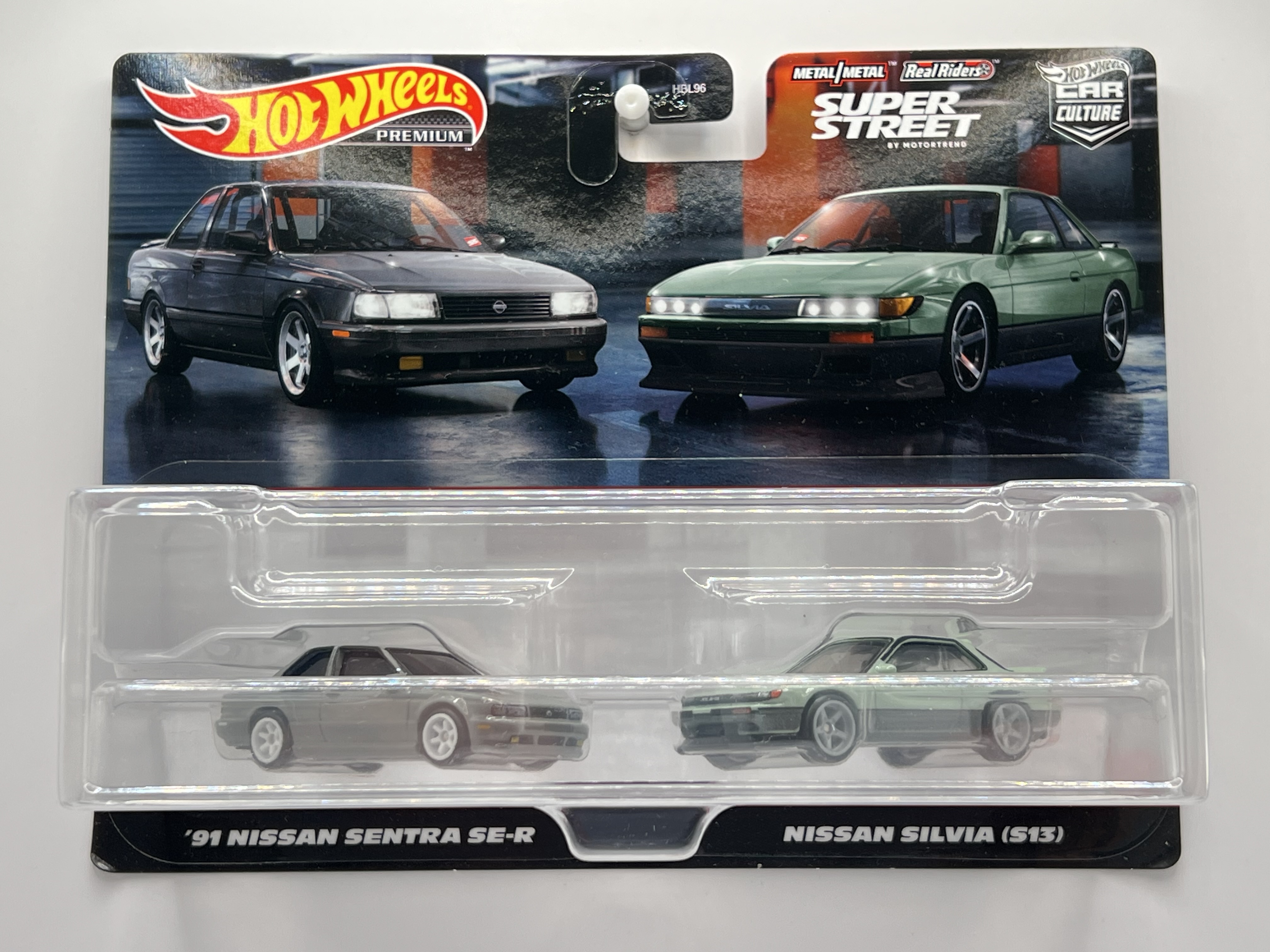 Hot Wheels Premium 2-Pack '91 Nissan Sentra SE-R, Nissan Silvia S13