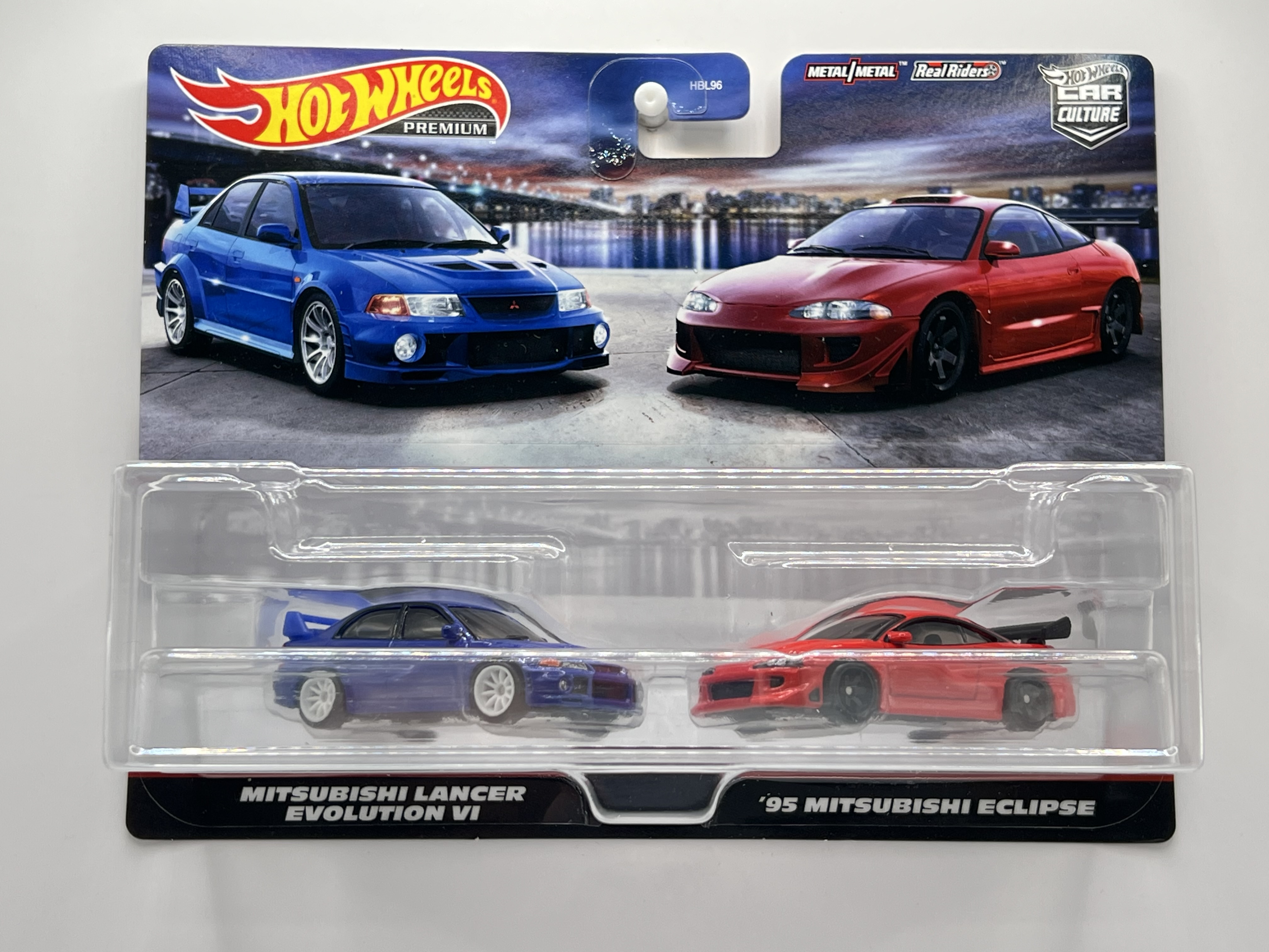 Hot Wheels Premium 2-Pack Mitsubishi Lancer Evolution VI, '95 Mitsubishi Eclipse