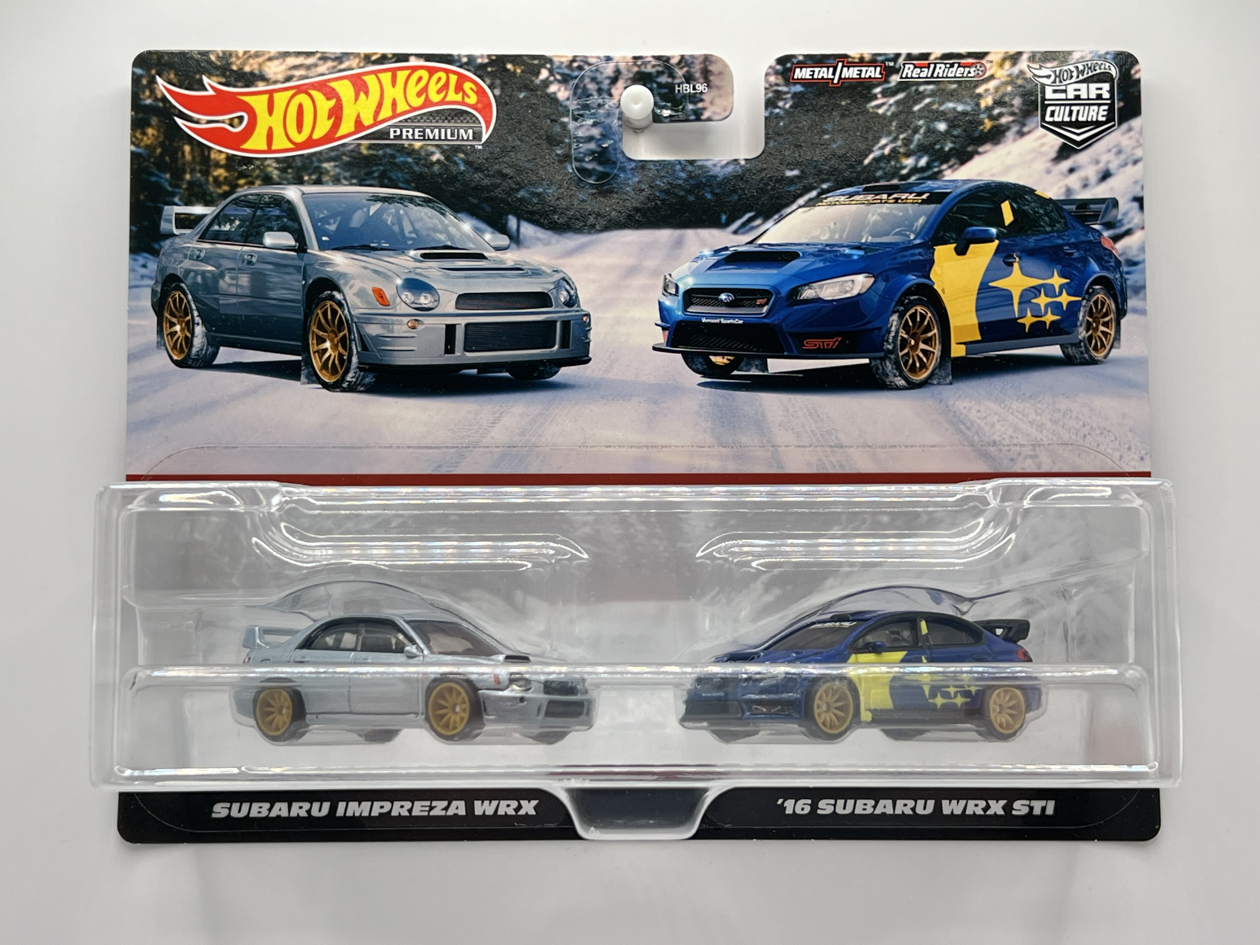 Hot Wheels Premium 2-Pack Subaru Impreza WRX, '65 Subaru WRX STI