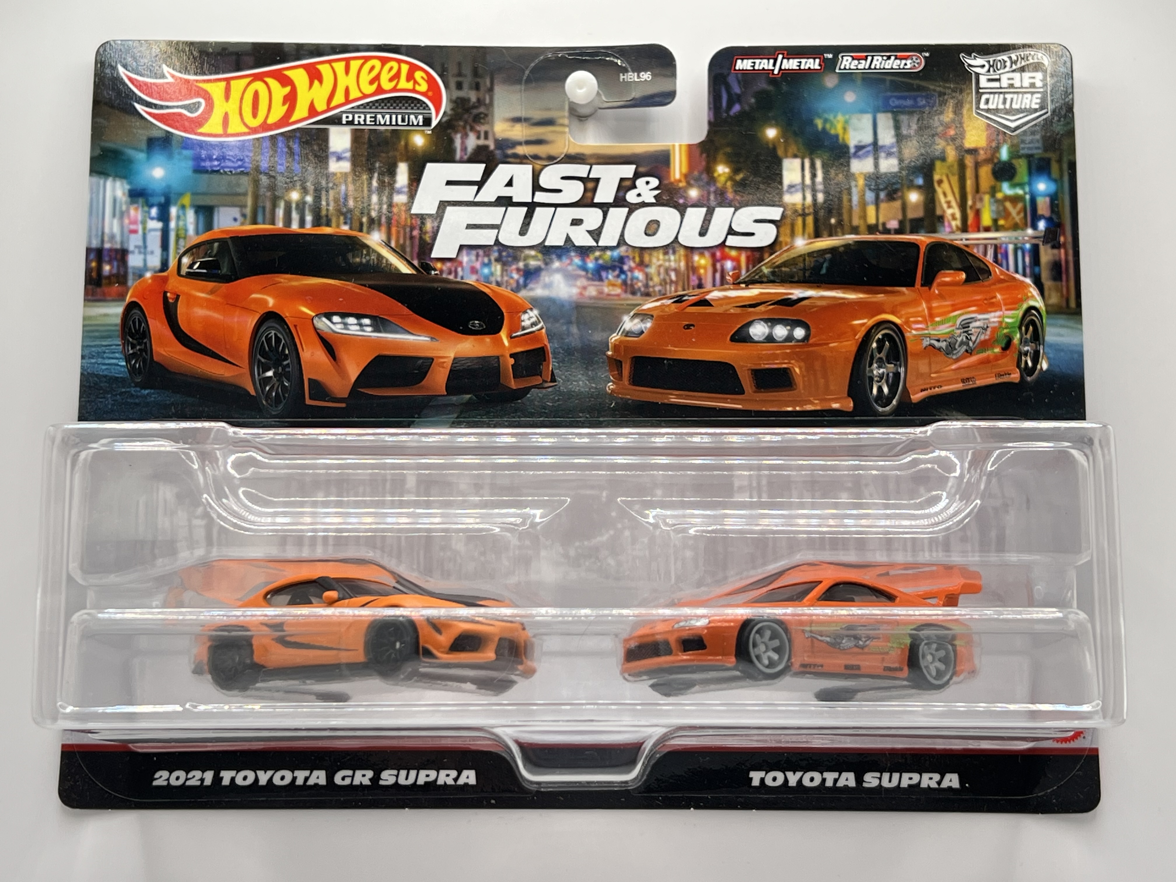Hot Wheels Premium 2-Pack 2021 Toyota GR Supra, Toyota Supra