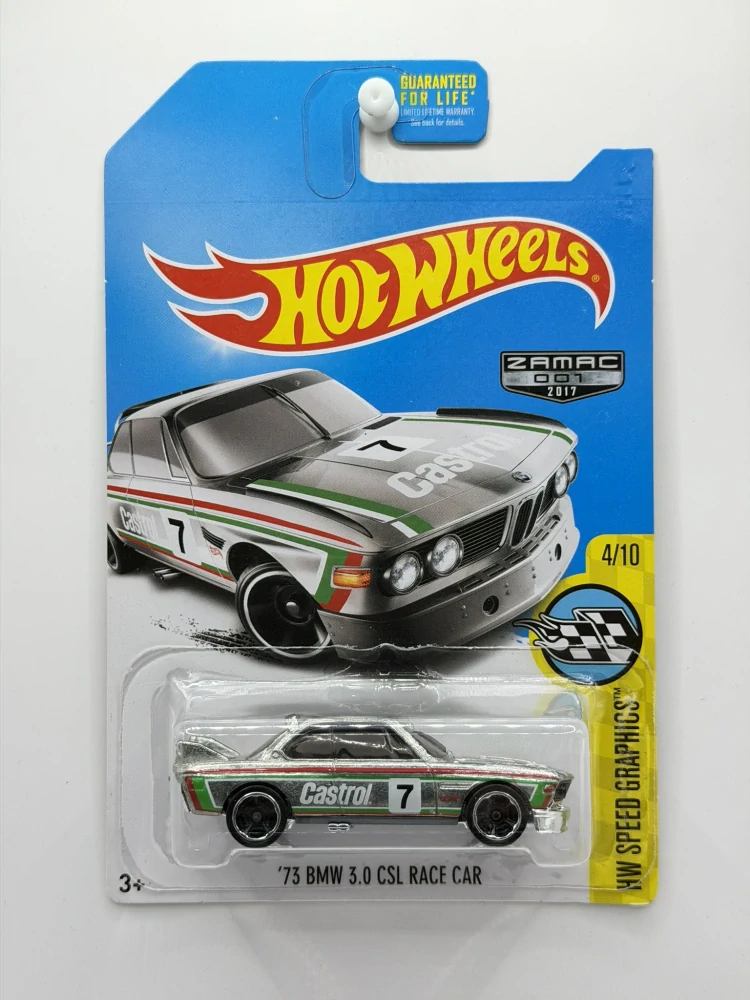 Hot Wheels ´73 BMW 3.0 CSL Race Car CASTROL ZAMAC 2017