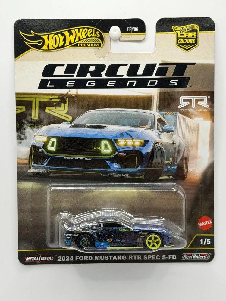 Hot Wheels Premium 2024 Ford Mustang RTR Spec 5-FD Circuit Legends 1/5