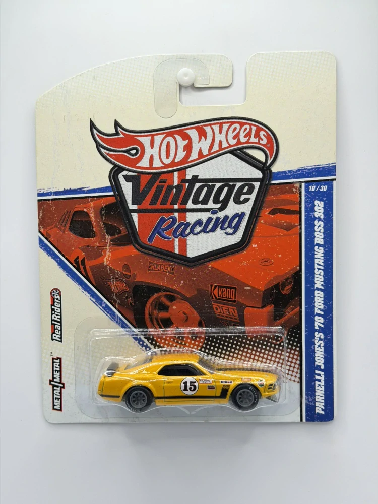 Hot Wheels Real Riders Parnelli Jones´s ´70 Ford Mustang Boss 302 Vintage Racing 10/30