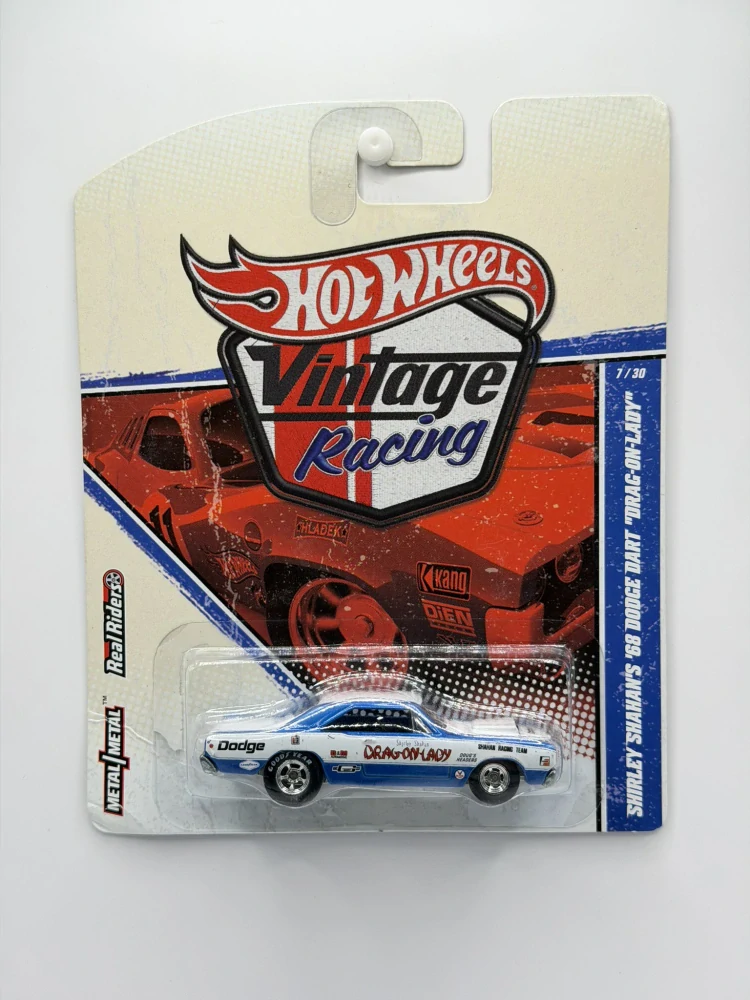 Hot Wheels Real Riders Shirley Shahan´s ´68 Dodge Dart "Drag-On-Lady" Vintage Racing 7/30 - VADA