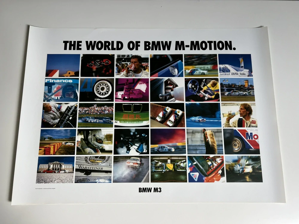 ORIGINÁL DOBOVÝ PLAKÁT BMW E30 DTM - FORMÁT A1