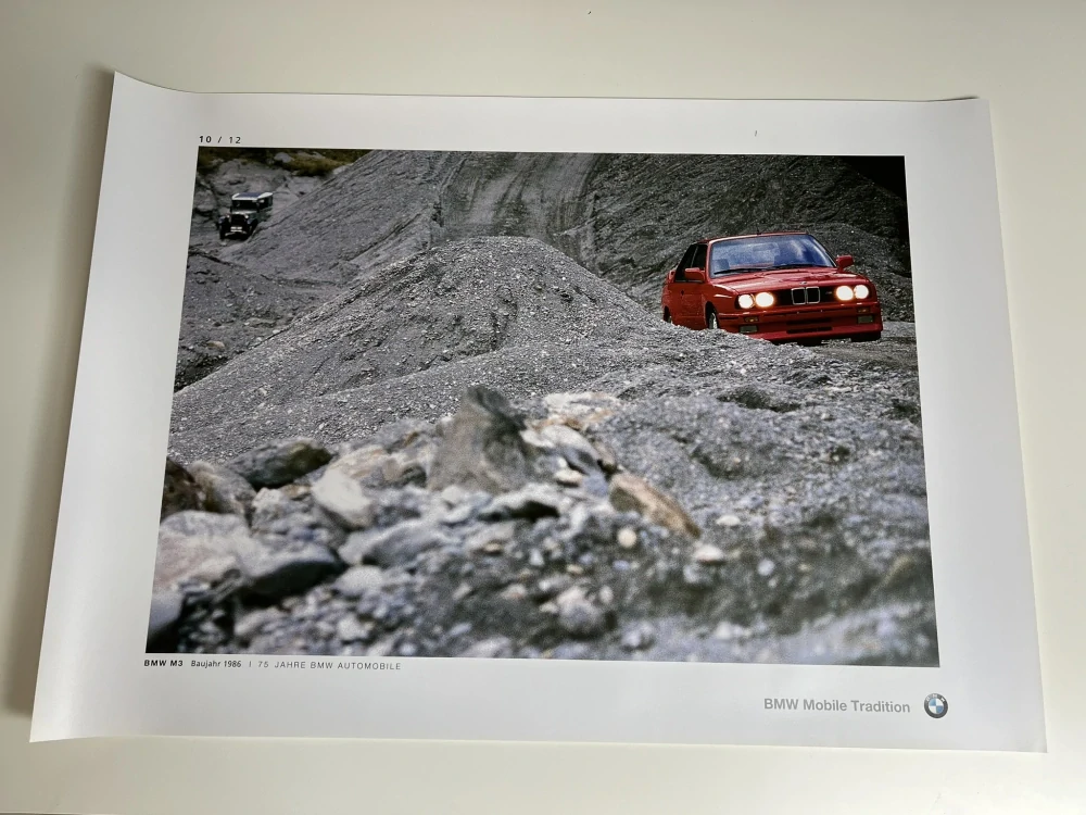 ORIGINÁL DOBOVÝ PLAKÁT BMW E30 M3 - FORMÁT A1