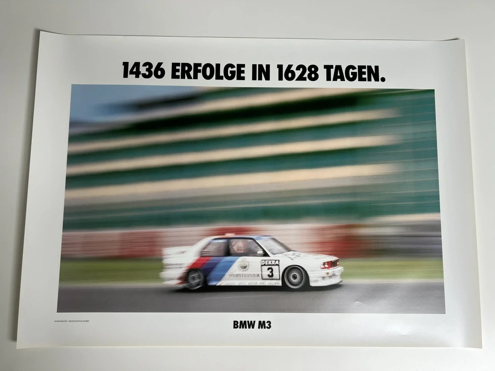 ORIGINÁL DOBOVÝ PLAKÁT BMW E30 M3 DTM - FORMÁT A1