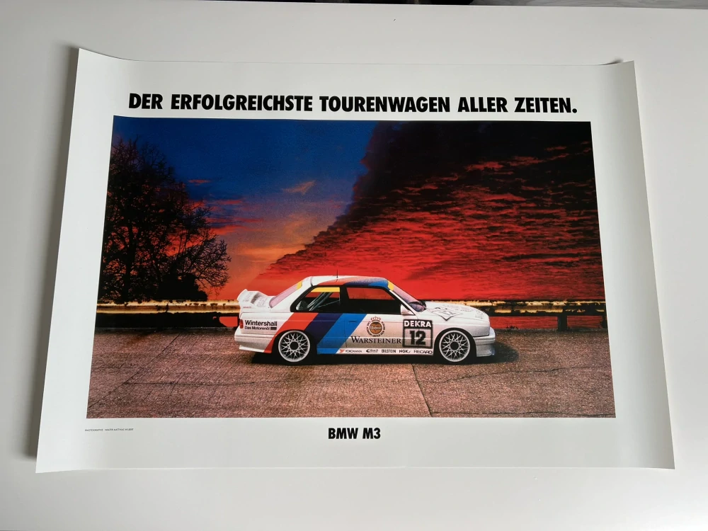 ORIGINÁL DOBOVÝ PLAKÁT BMW E30 M3 DTM - FORMÁT A1