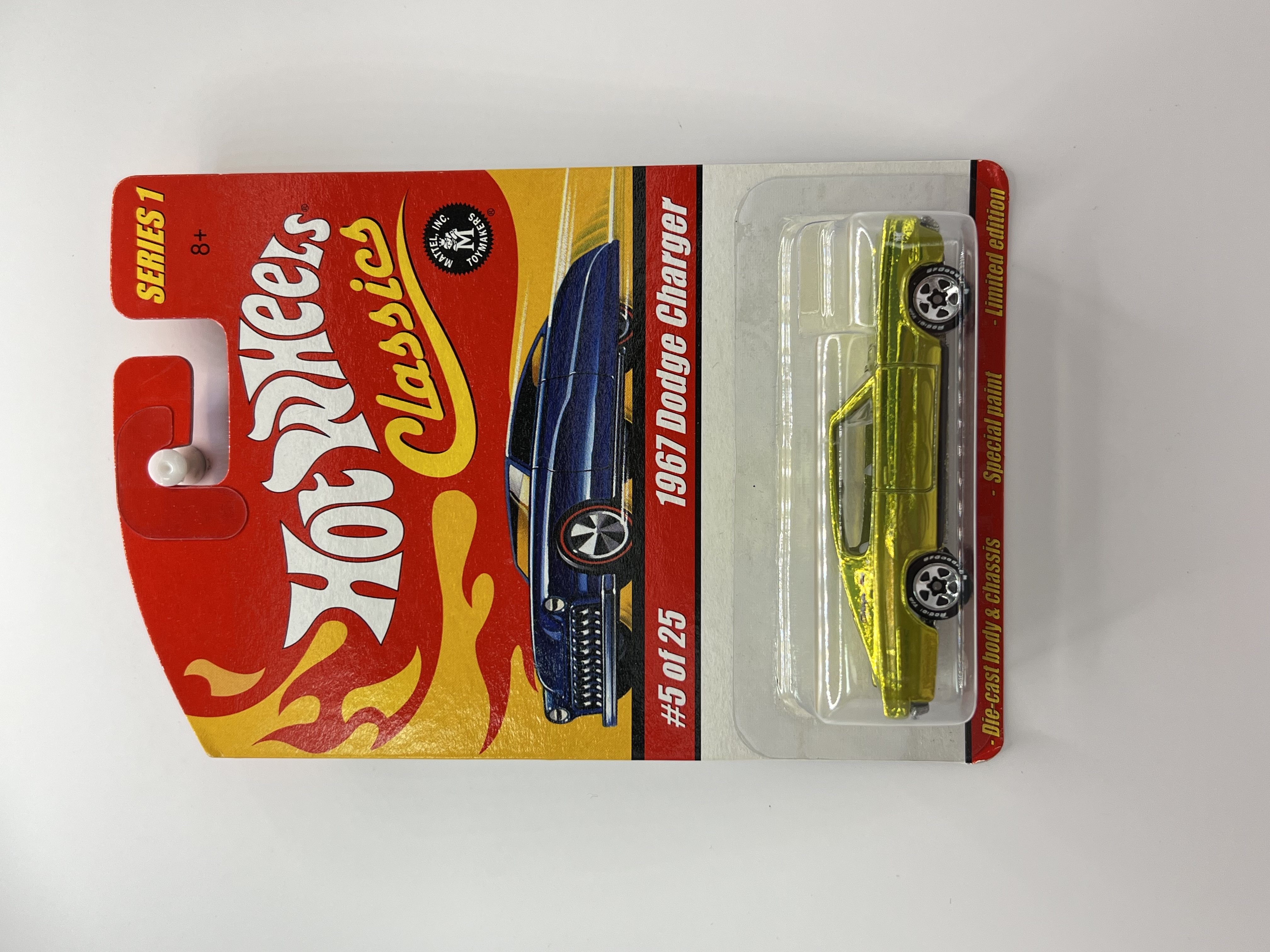 Hot Wheels Classics Series 1 1967 Dodge Charger Yellow
