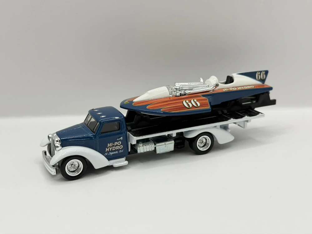 Hot Wheels Premium Team Transport HW Classic Hydroplane & Speed Waze - LOOSE