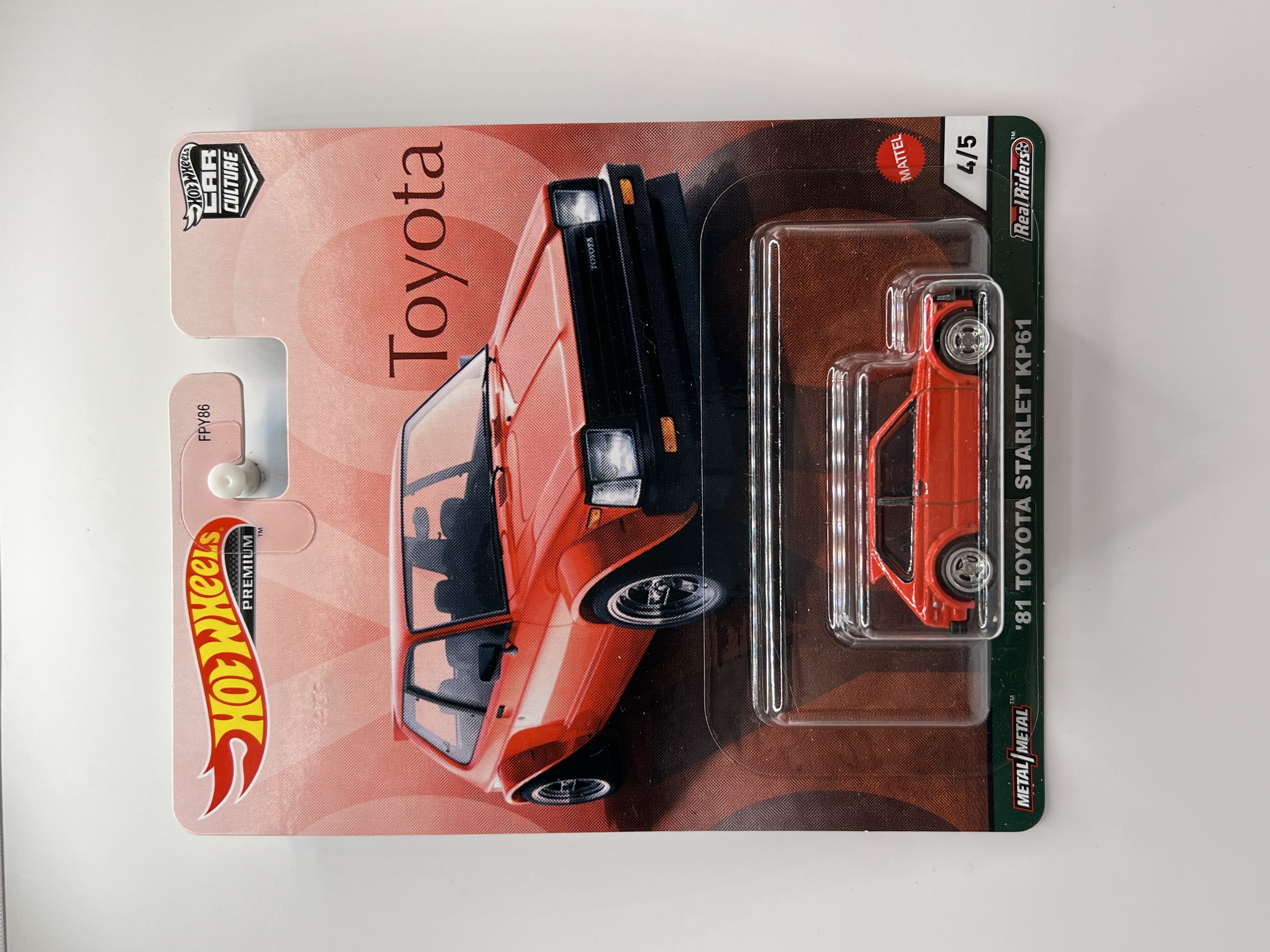 Hot Wheels Premium '81 Toyota Starlet KP61 Toyota Series 4/5