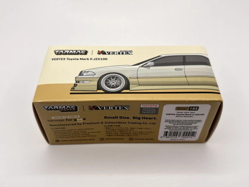 Tarmac Works - VERTEX Toyota Mark II JZX100 White Metallic