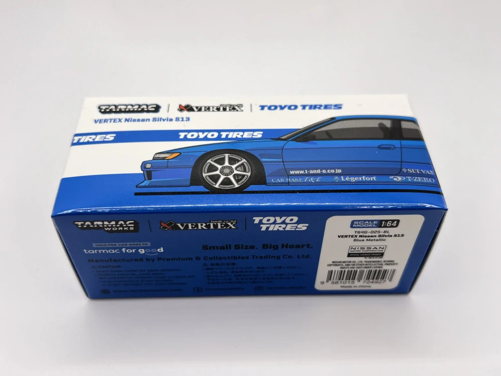 Tarmac Works - VERTEX Nissan Silvia S13 Blue Metallic