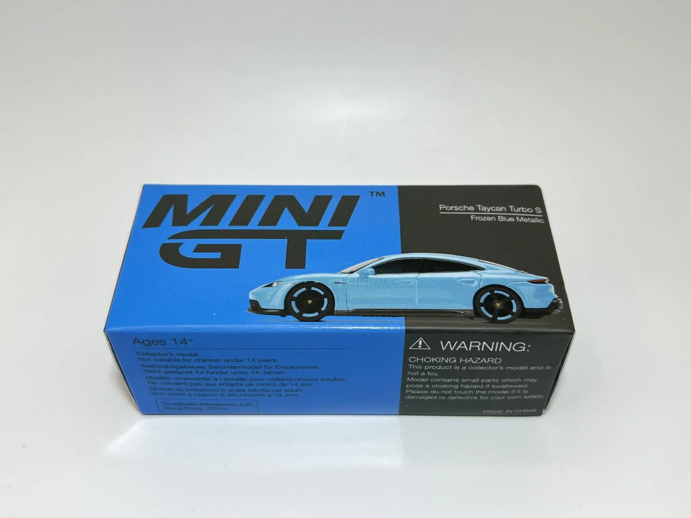 Mini GT 225 - Porsche Taycan Turbo S Frozen Blue Metallic