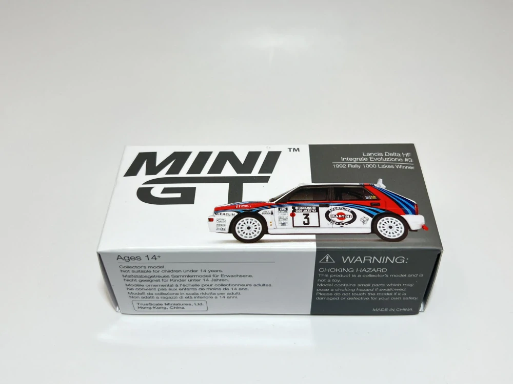 Mini GT 322 - Lancia Delta HF Integrale Evoluzione #3 1992 Rally 1000 Lakes Winner