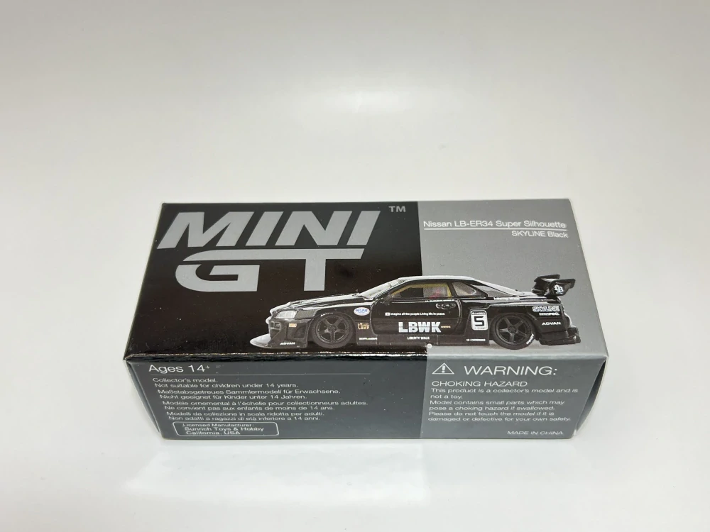 Mini GT 844 - Nissan LB-ER34 Super Silhouette Skyline LBWK Black