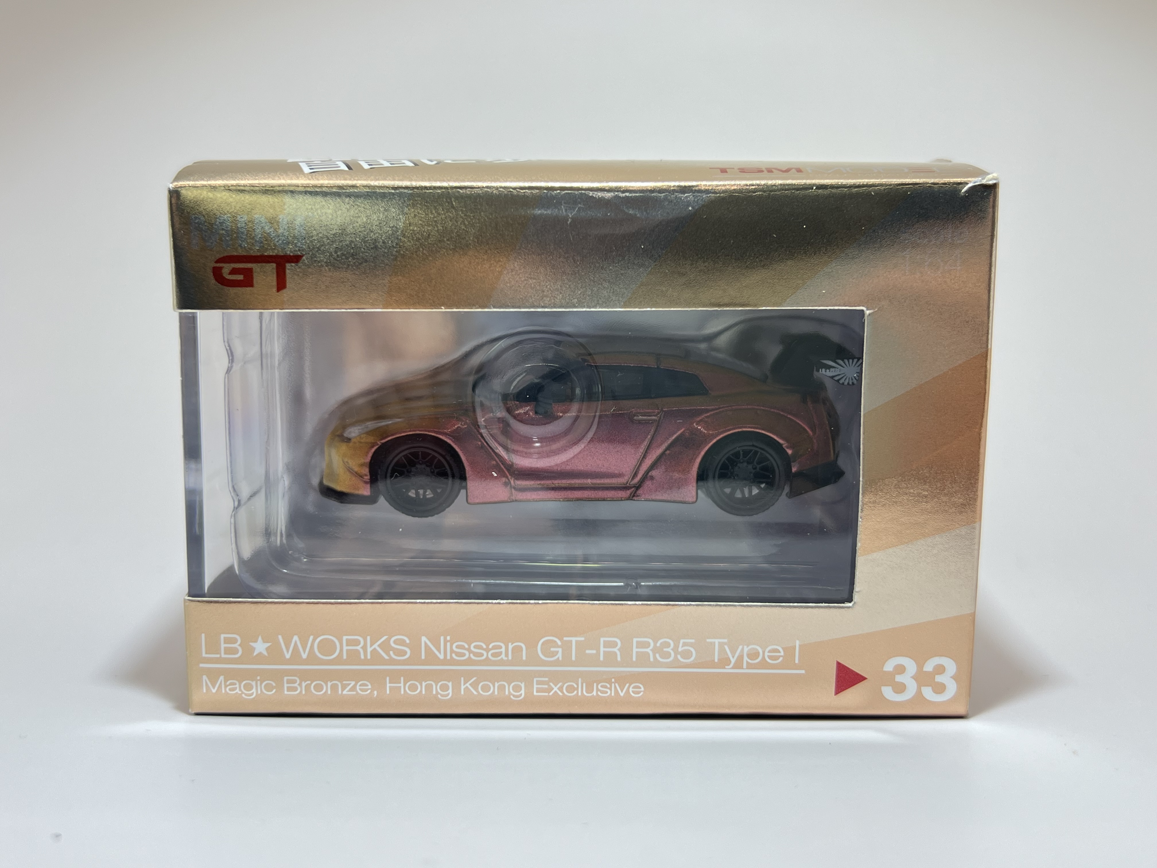 Mini GT 33 - LB Works Nissan GT-R R35 LBWK Magic Bronze, Hong Kong Exclusive