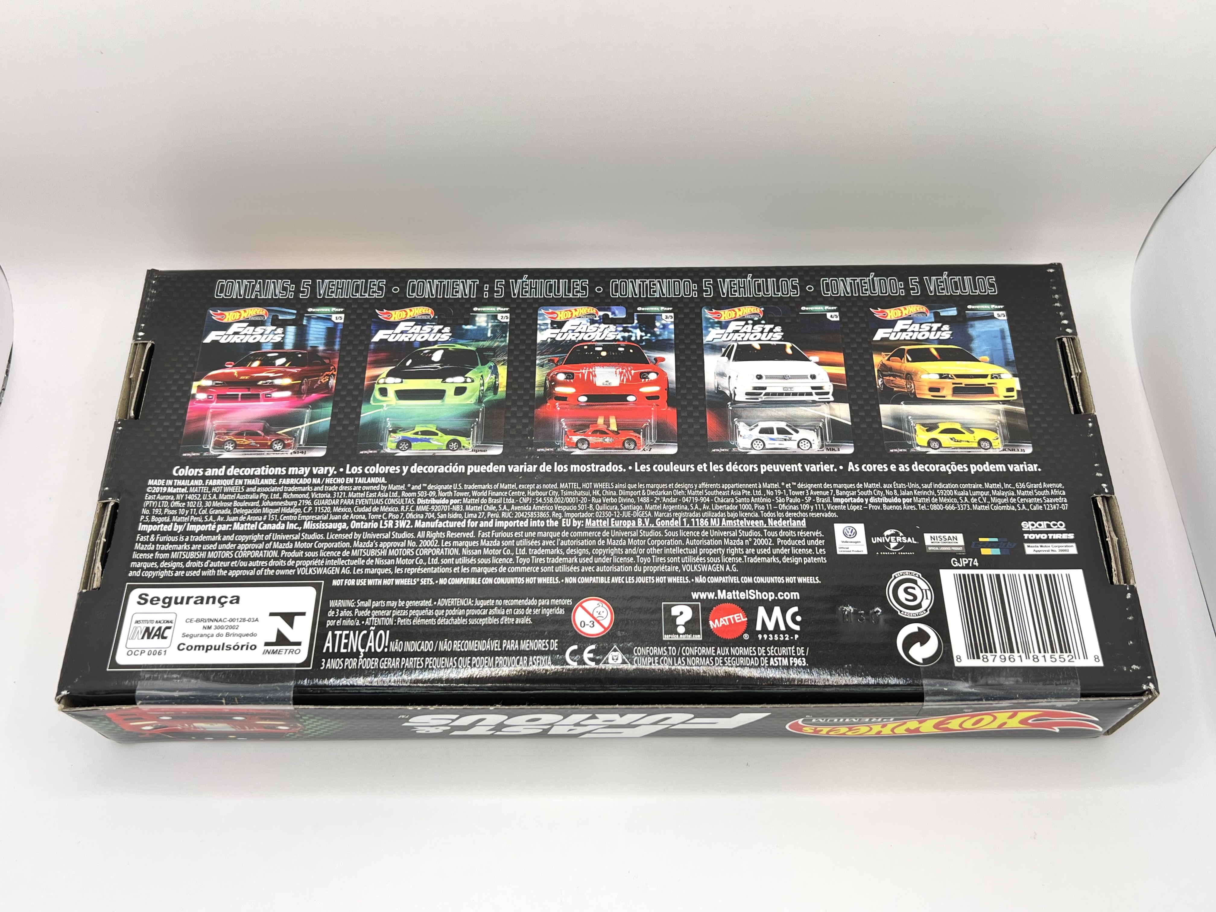 Hot Wheels Premium 5-Car SET Fast & Furious 2019