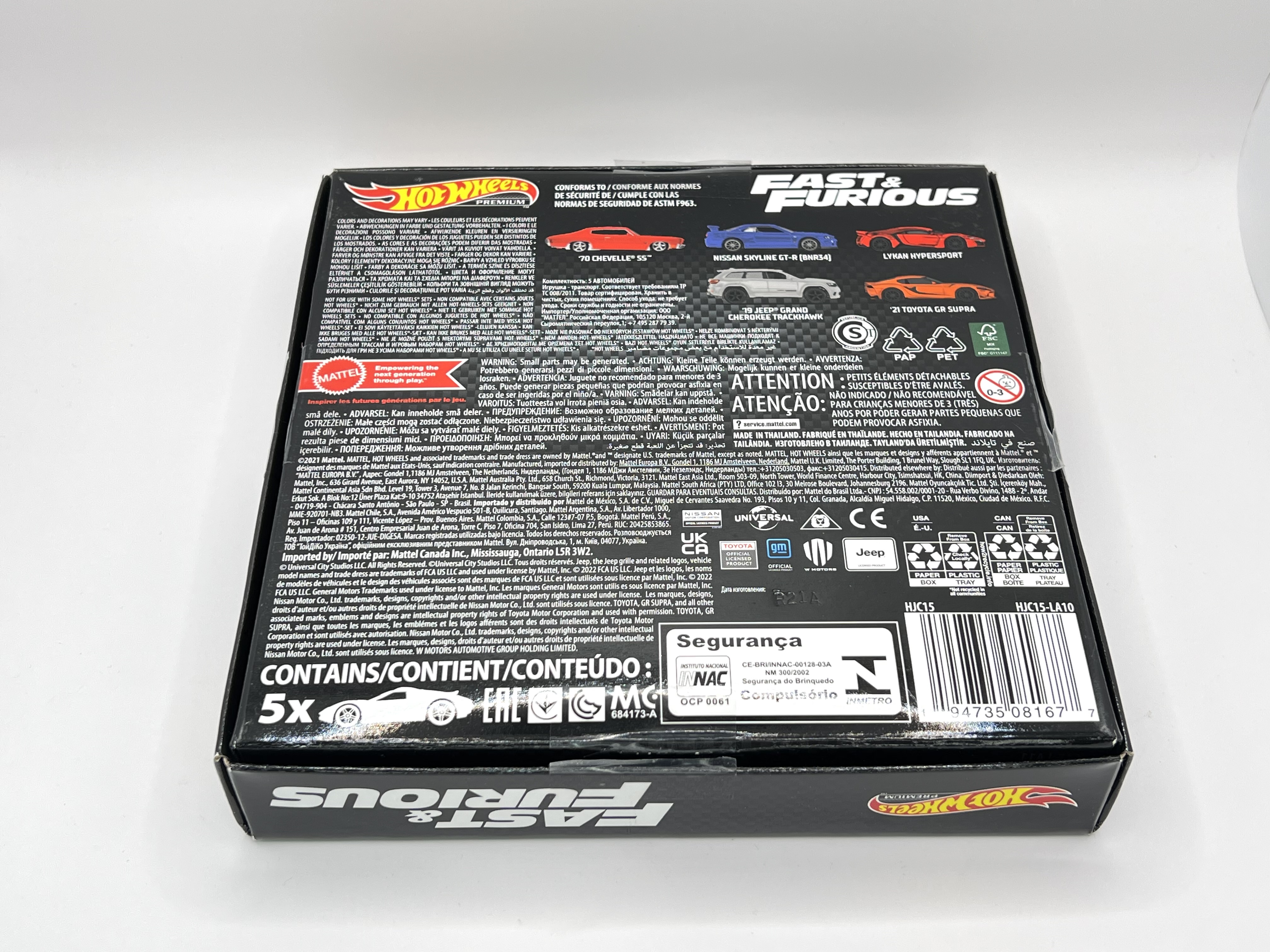 Hot Wheels Premium 5-Car SET  Fast & Furious 2022