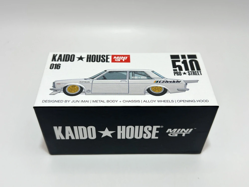 Kaido House 016 - Datsun 510 Pro Street GReddy Pearl White 