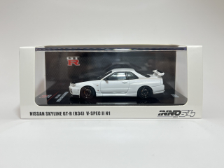 Inno64 - Nissan Skyline GT-R R34 V-Spec II N1 White With Carbon Hood
