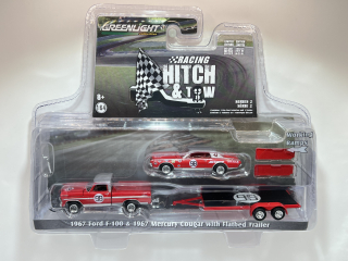 GreenLight - 1967 Ford F-100 & 1967 Mercury Cougar with Flatbed Trailer