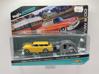 Maisto - Tow & Go 1955 Chevrolet Nomad / Traveler Trailer