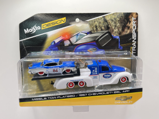 Maisto - Elite Transport Missile Tow Flatbed / 1957 Chevrolet Bel Air