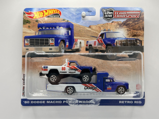 Hot Wheels Premium Team Transport #51 '80 Dodge Macho Power Wagon