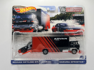 Hot Wheels Premium Team Transport #27 Nissan Skyline GT-R R32 Advan
