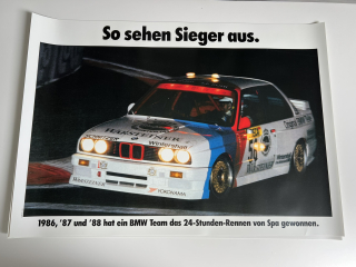 ORIGINÁL DOBOVÝ PLAKÁT BMW E30 M3 DTM - FORMÁT A1