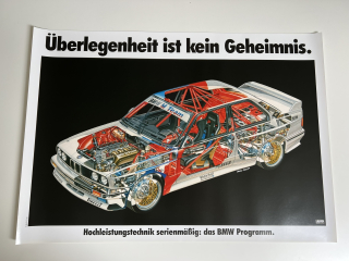 ORIGINÁL DOBOVÝ PLAKÁT BMW E30 M3 DTM - FORMÁT A1