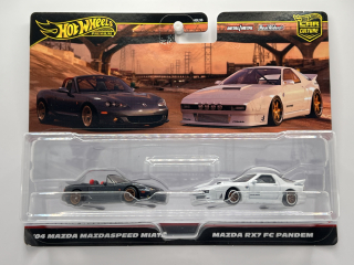 Hot Wheels Premium 2-Pack '04 Mazda Mazdaspeed Miata, Mazda RX7 FC Pandem - VADA