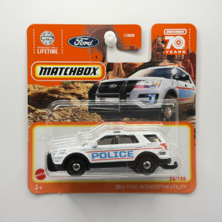 MATCHBOX - 2016 Ford Police Interceptor Utility