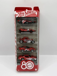 Hot Wheels 5-Pack 80Th Anniversary Mattel