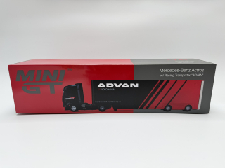 Mini GT 741 - Mercedes-Benz Actros w/ Racing Transporter "ADVAN"