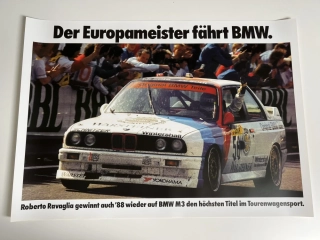 ORIGINÁL DOBOVÝ PLAKÁT BMW E30 DTM - FORMÁT A1