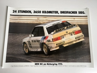 ORIGINÁL DOBOVÝ PLAKÁT BMW E30 DTM - FORMÁT A1