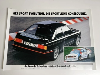 ORIGINÁL DOBOVÝ PLAKÁT BMW E30 M3 - FORMÁT A1