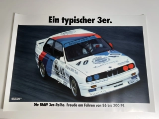 ORIGINÁL DOBOVÝ PLAKÁT BMW E30 M3 DTM - FORMÁT A1