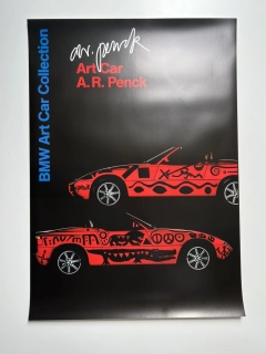 ORIGINÁL DOBOVÝ PLAKÁT BMW Z1 ART CAR A. R. PENCK - FORMÁT A1