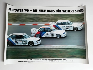 ORIGINÁL DOBOVÝ PLAKÁT BMW E30 DTM - FORMÁT A1