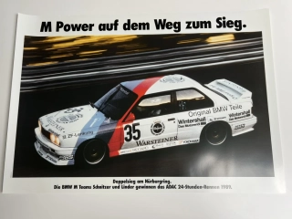 ORIGINÁL DOBOVÝ PLAKÁT BMW E30 M3 & E30 DTM - FORMÁT A1