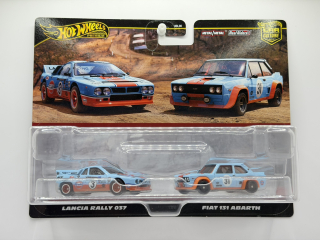 Hot Wheels Premium 2-Pack Lancia Rally 037, Fiat 131 Abarth GULF
